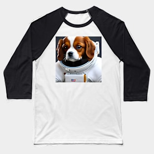 Cavalier King Charles Spaniel as Astronaut Baseball T-Shirt